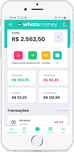Saldo | Sucesso Menu de serviços